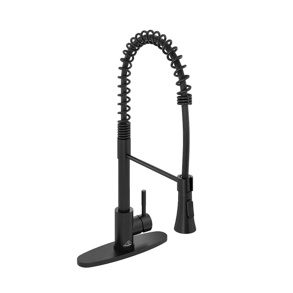 1.8GPM Matte Black non-pull kitchen faucet