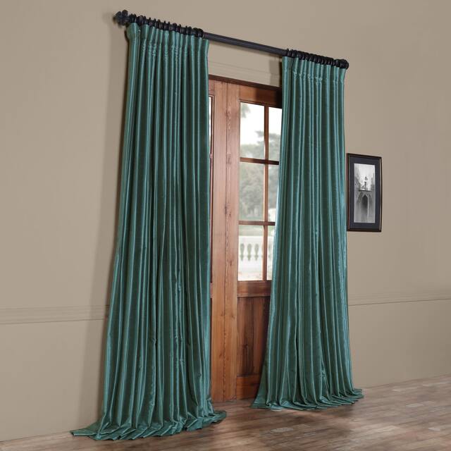 Exclusive Fabrics Blackout Extrawide Faux Dupioni Curtain (1 Panel)