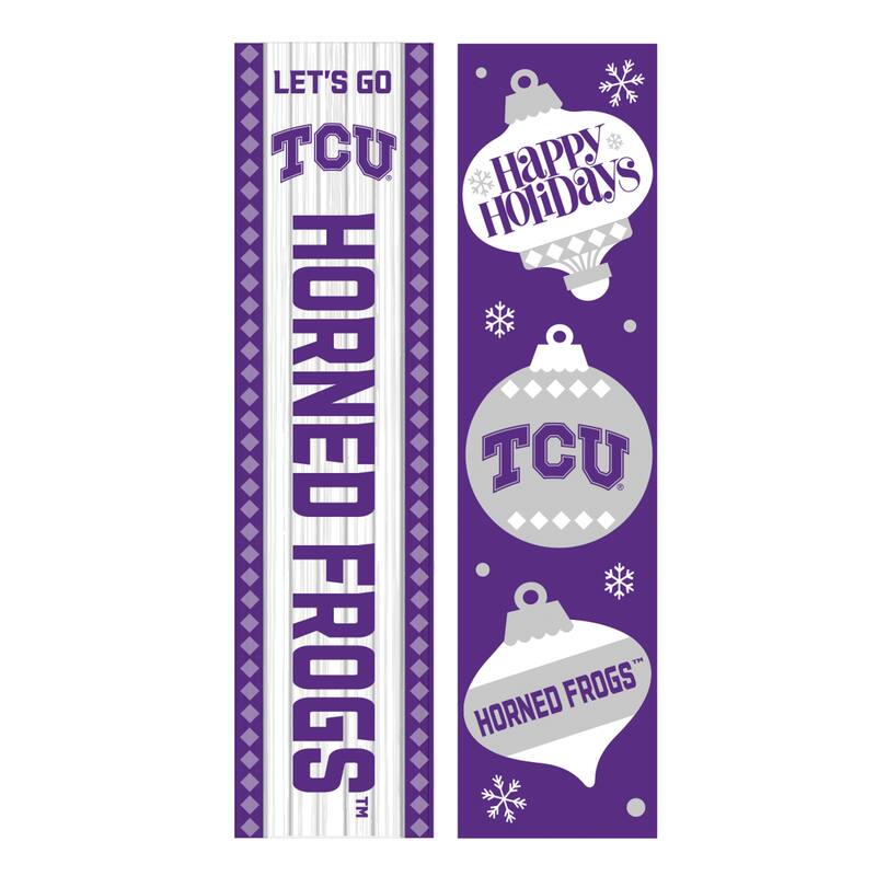 47" Double Sided Seasonal Porch Leaner, Texas Christian University - 47" x 11.25"