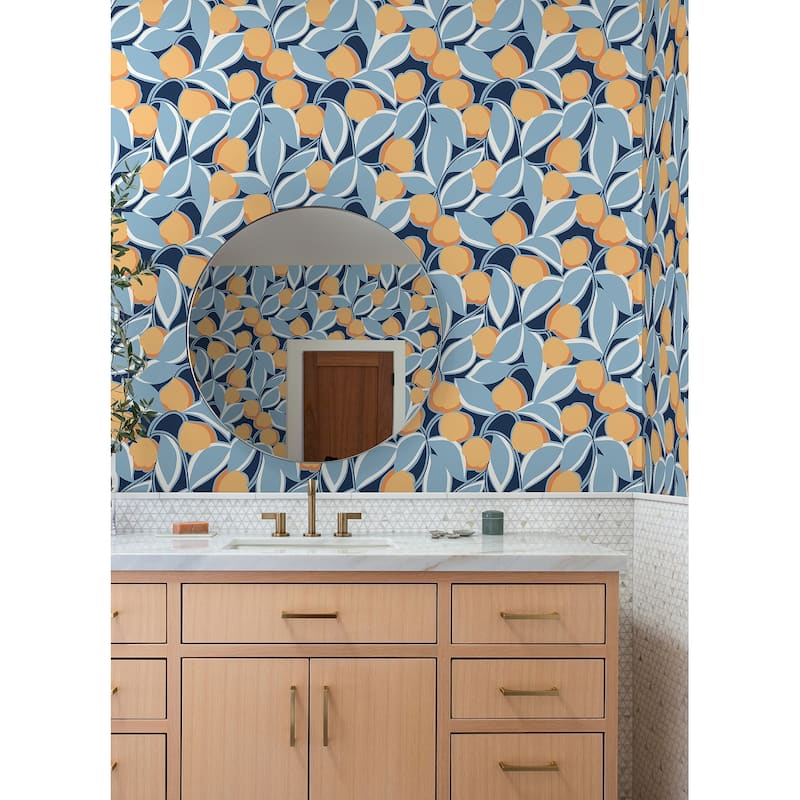 Megan Carter Talia Light Blue Peel and Stick Wallpaper