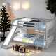 preview thumbnail 2 of 24, Modern Full Over Full Bunk Bed With Convertible Slide And Ladder for Bedroom