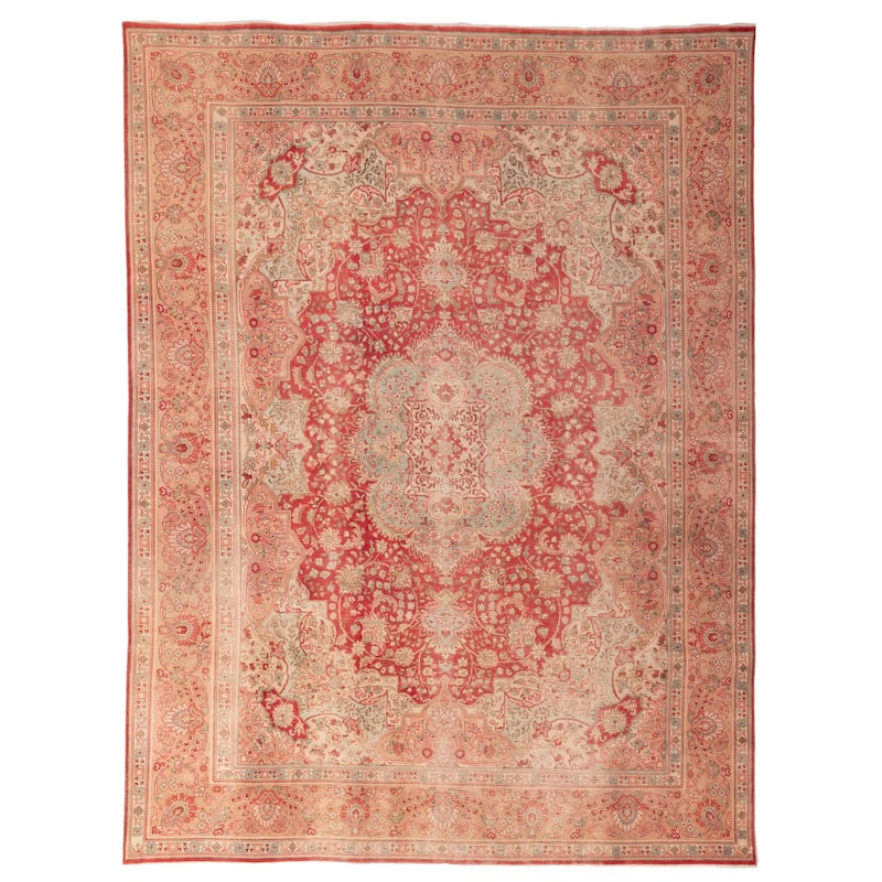 ECARPETGALLERY Hand-knotted Antalya Vintage Red Wool Rug - 9'7 x 12'11