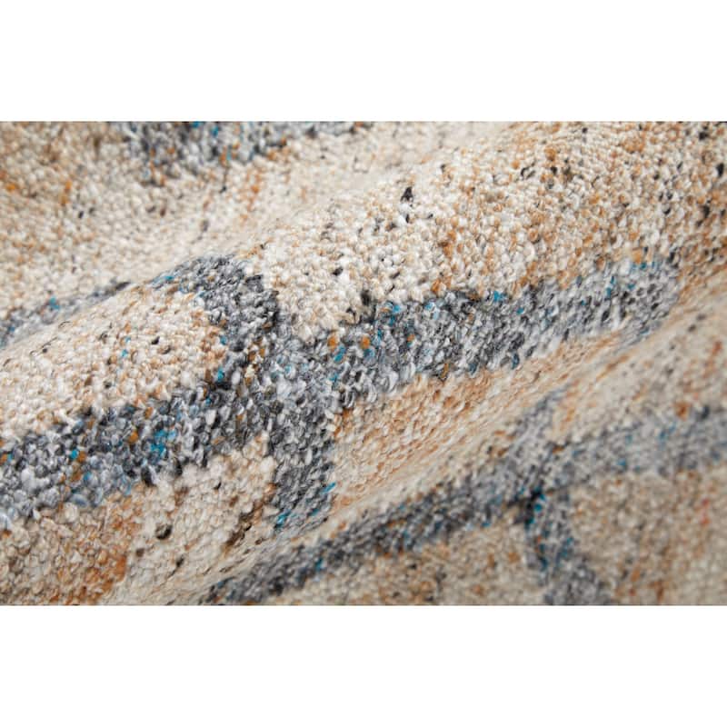 Elstow Transitional PET Yarn Charcoal Gray/Beige Area Rug
