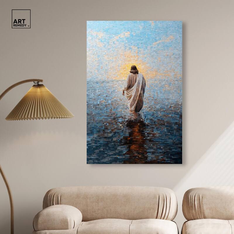 Water Walker Mosaic I Canvas by Art Remedy, Gallery Wrapped
