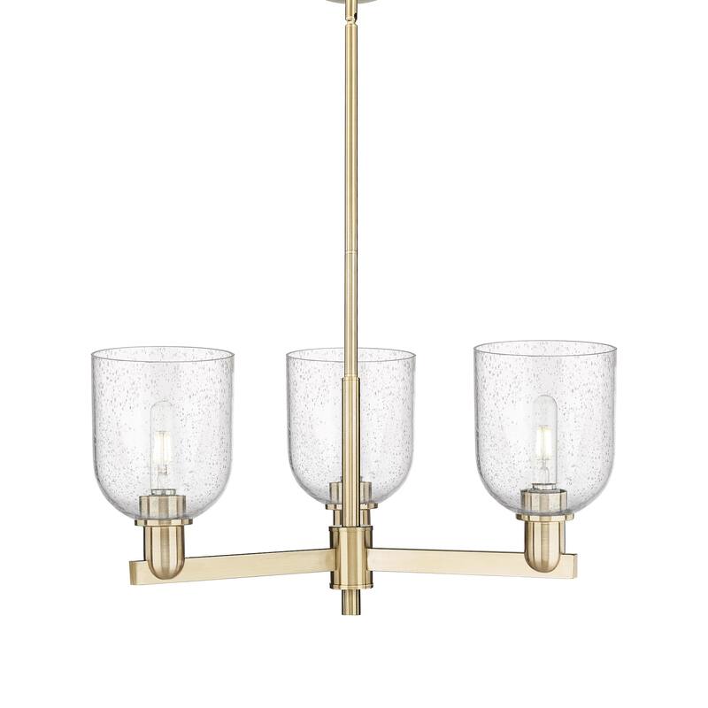 Innovations Lighting 716-3CR-12-28 Bella Chandelier Bella 3 Light 28" - Champagne Bronze / Seedy
