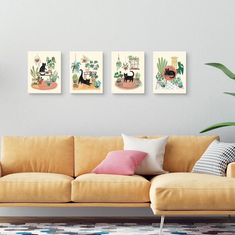 Urban Jungle I - IV by Mary Urban Canvas Art Prints