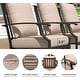 preview thumbnail 10 of 21, Kullavik 8 Pieces Outdoor Dining Set with 6 Swivel Chairs, X-Leg Table and Double-Sided Umbrella