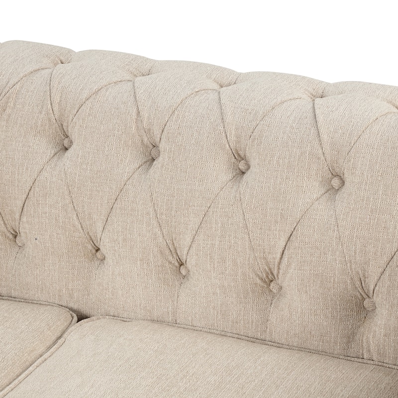 Morden Fort Chesterfield Sofa Living Room Furniture Couches Linen