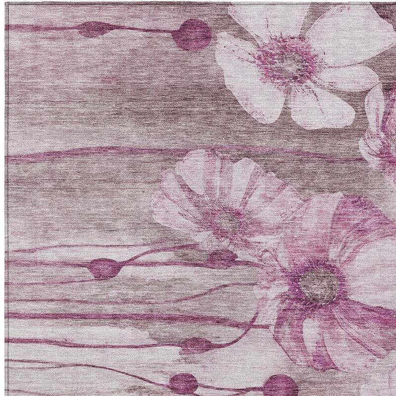 HomeRoots Floral Transitional Rectangle Outdoor Rug