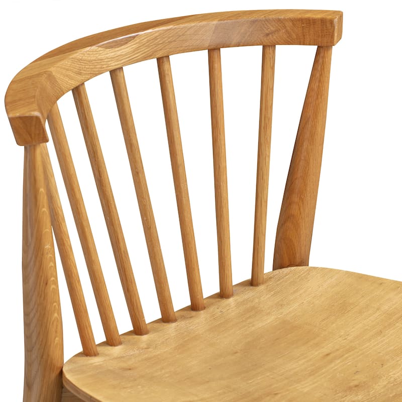 Poly & Bark Ligna Counter Stool - Solid Wood Frame