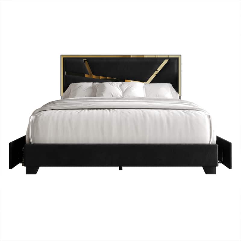 CraftPorch Elegance Platform Bed - Black - Full