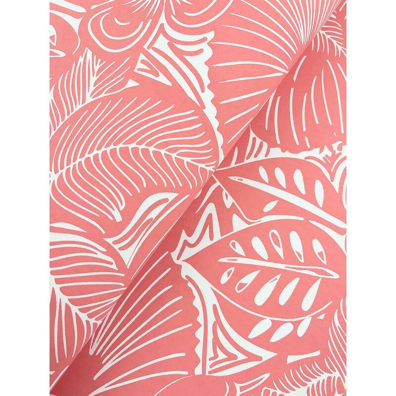 A-Street Prints Idalia Coral Floral Flamingo Wallpaper