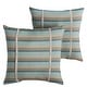 preview thumbnail 30 of 30, Sorra Home Sunbrella Outdoor Double Petite Flange Pillow Set of 2 16 in H x 16 in W x 6 in D - Sunbrella - Gateway Mist/Cast Silver