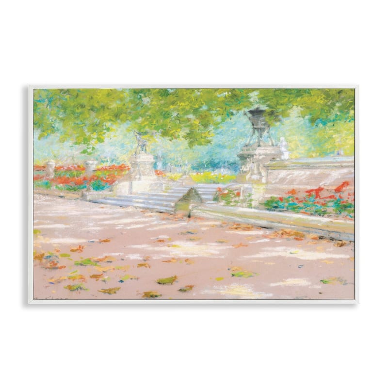 Stupell Summer Sunlight in Park Framed Giclee Art Design By LSR Design Studio - 18 x 12 - White