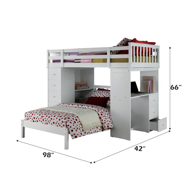 Versatile Loft Bed with Integrated Storage for Enhanced Space Utilization