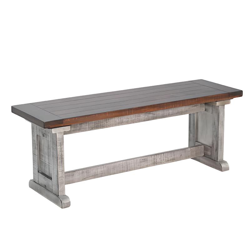 Camie 4pc Corner Breakfast Nook Set, Gray Brown Dining Table and Bench