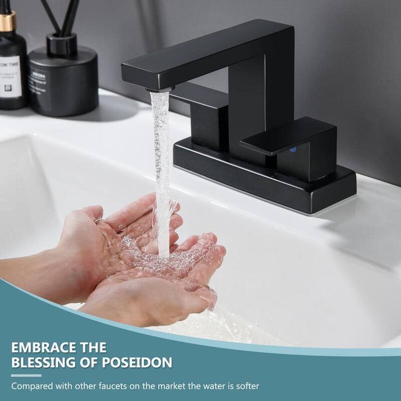 5.3"H Stainless Steel Centerset Deck Mounted 2-Handle Bathroom Faucet