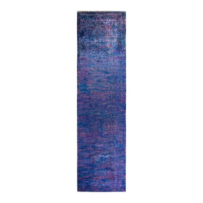 Vibrance, One-of-a-Kind Hand-Knotted Runner Rug - Multi, 3' 2" x 11' 10" - 3' 2" x 11' 10"