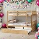 preview thumbnail 1 of 10, 3 Beds in 1 Full Size Bunk Beds with Trundle, Convertible to 2 Beds for Bedroom