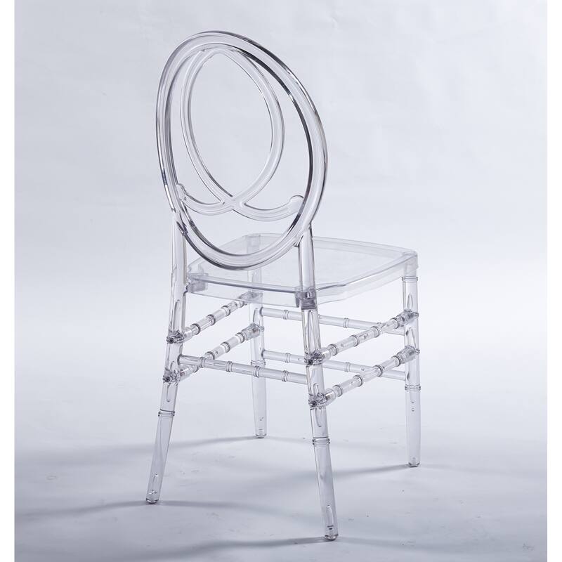 Accent Chair Dining Chair Set of 4 - Transparent
