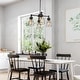 preview thumbnail 4 of 7, Modern Industrial 4-Light Black Cage Chandelier for Dining Room - 20" W x 12.5" H