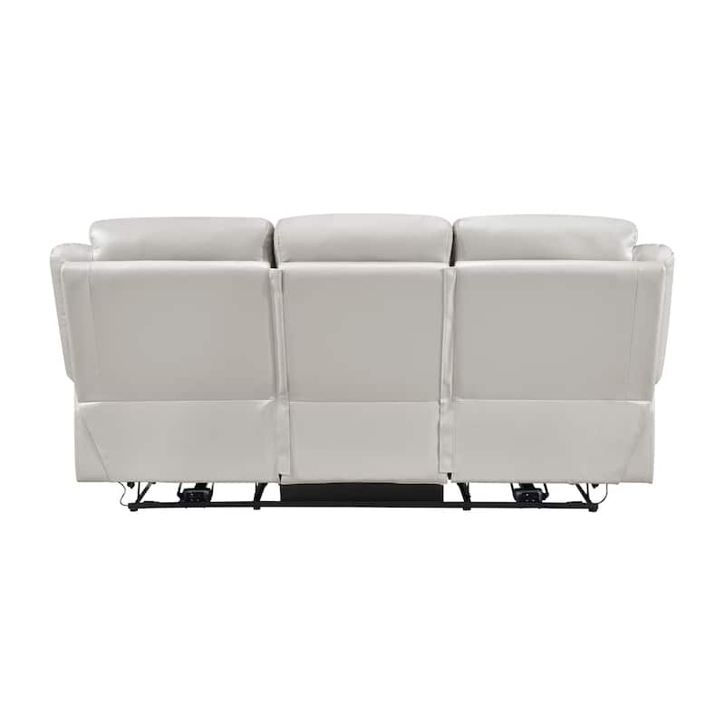Garrey Leather 3-Piece Power Double Reclining Living Room Sofa Set