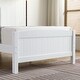preview thumbnail 6 of 13, White Twin Pine Single-Layer Core Vertical Stripe Full-Board Curved Bed Head