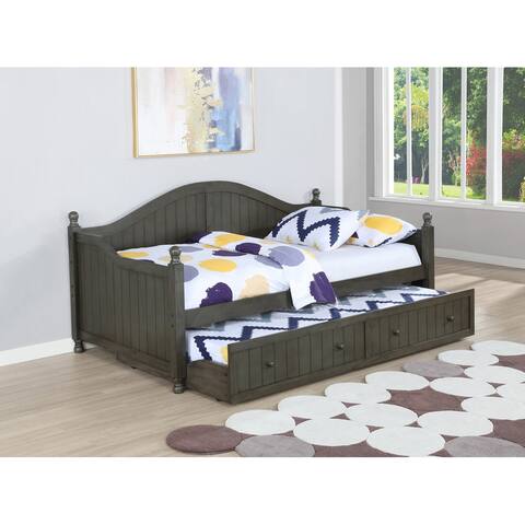 Julie Ann Warm Grey Twin Daybed with Trundle