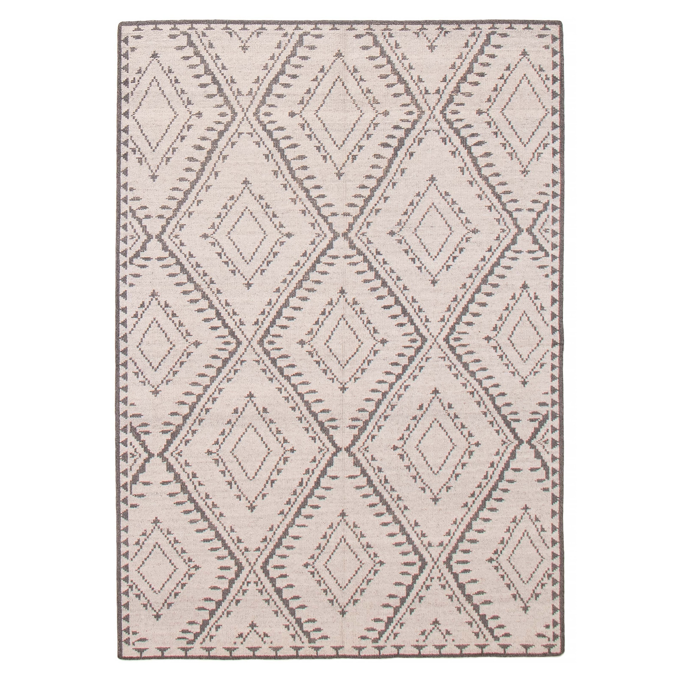 ECARPETGALLERY Hand-knotted Tangier Light Grey Silk Rug - 5'6 x 7'10