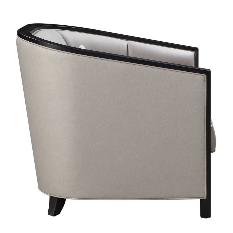 Revelle Beige and Black Loveseat with 2-Pillow