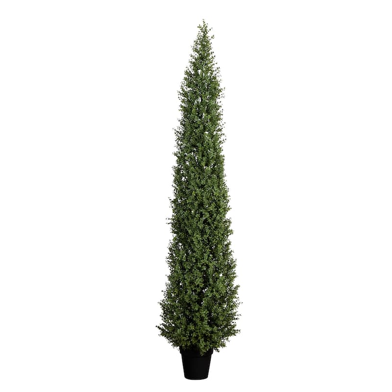 Boxwood Topiary Potted Artificial Tree - 8'