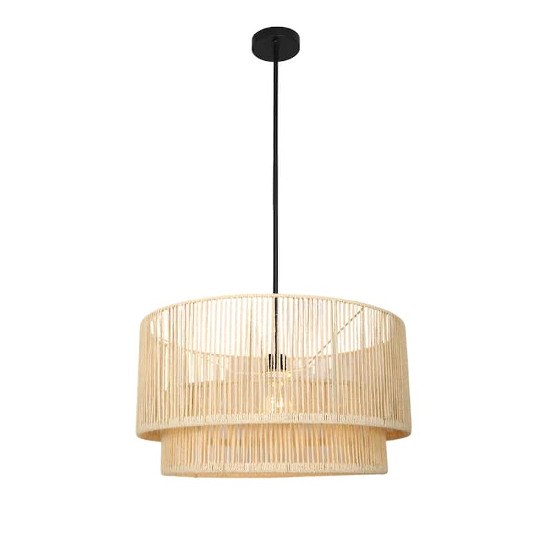 Boho Handwoven Rattan Pendant Light Modern Chandelier