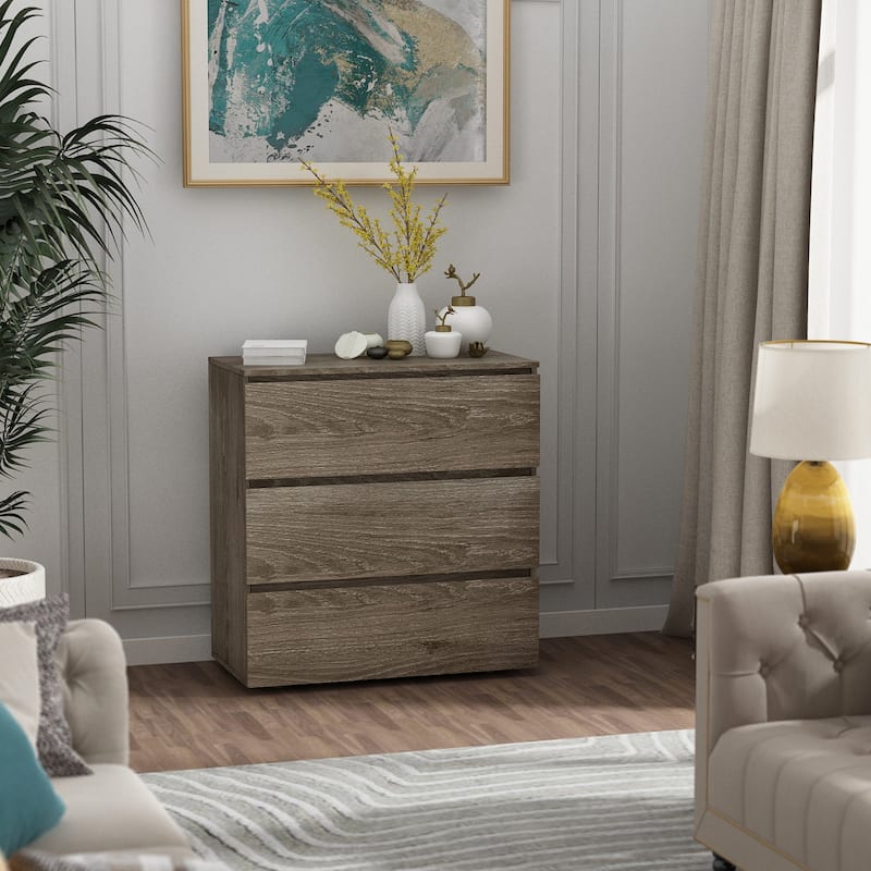 FUFU&GAGA 3-Drawer Dresser Can Be Used As Nightstand