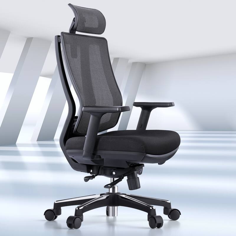 CabeVibe High Back Mesh Computer Office Chair Desk Chair with Swivel Rolling - Black