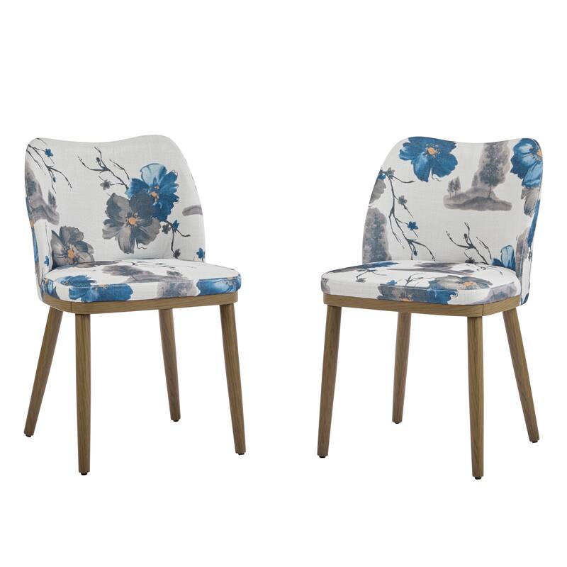 Christopher Knight Home - Odessa Solid Wood Upholstered Mid-Century Dining Chair - Multi (2)