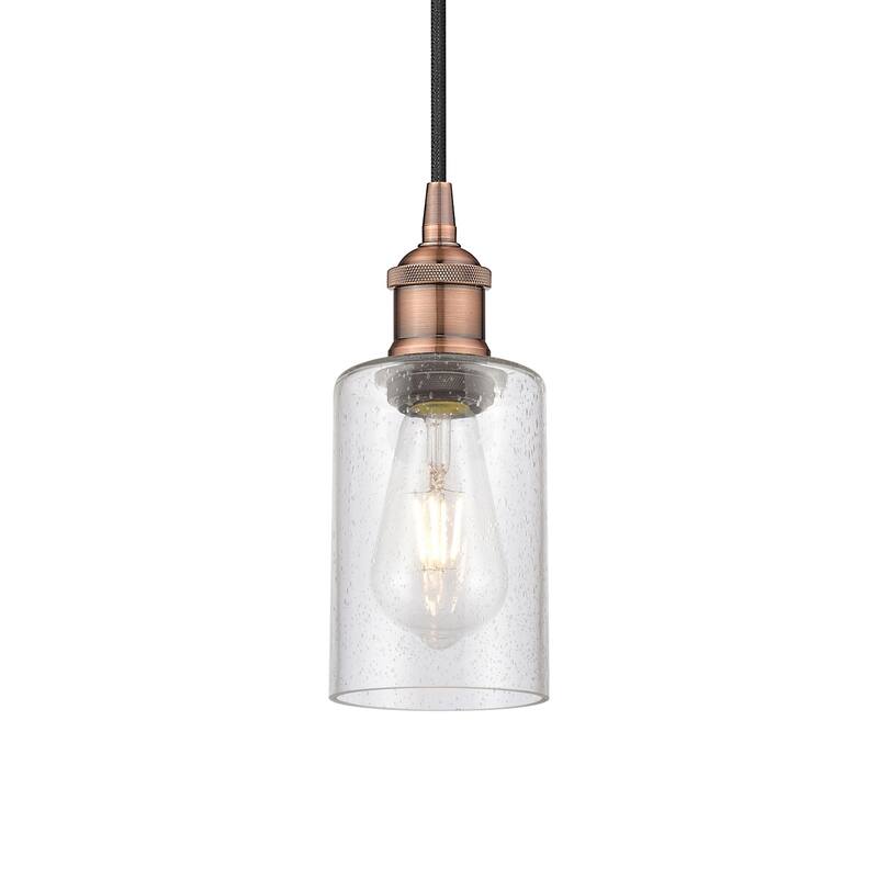 Innovations Lighting 616-1P-10-4 Clymer Pendant Clymer 4" Wide Mini - Antique Copper / Seedy