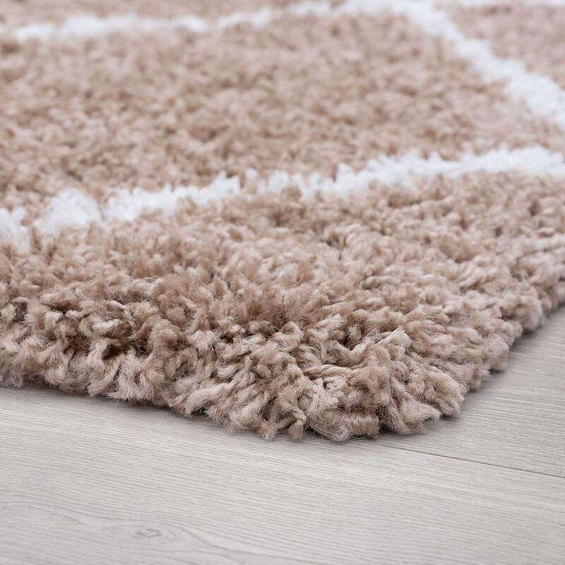 Joy Shag Moroccan Stripe Indoor Area Rug