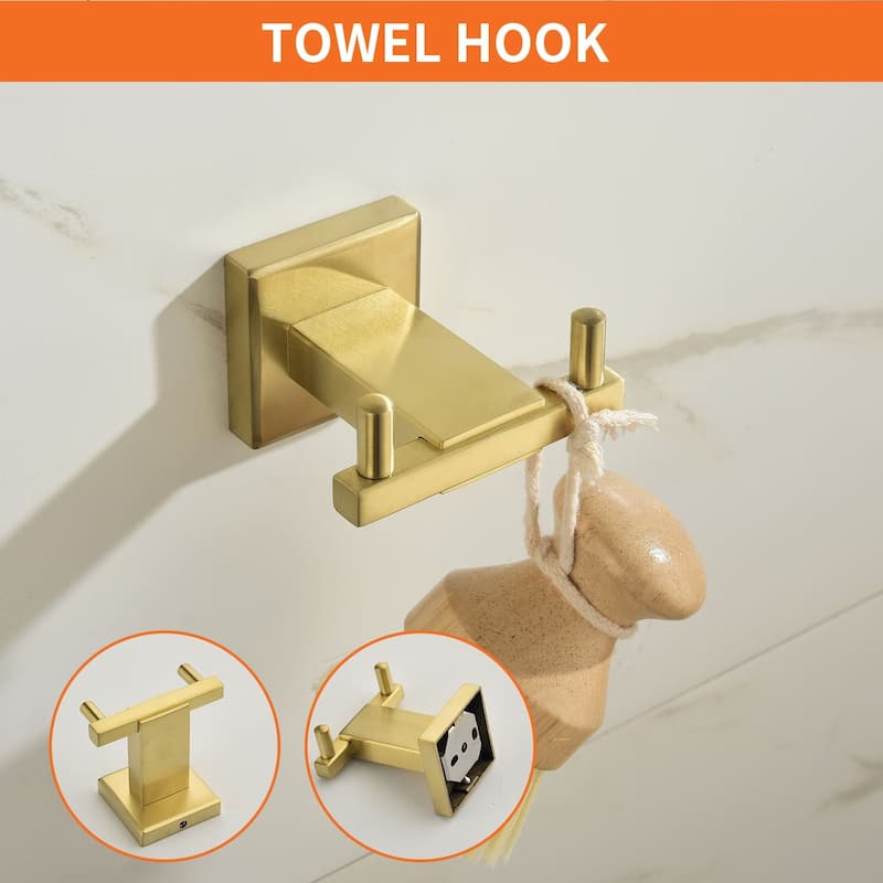 4 Piece Bathroom Hardware Set Wall Mount Bathroom Towel Holder Bar Set Bathroom Fixtures 304 Stainless Steel Bath Accessories
