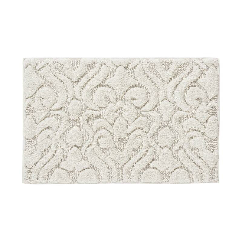 J. Queen New York Lombardi Damask Sculpted Bath Rug