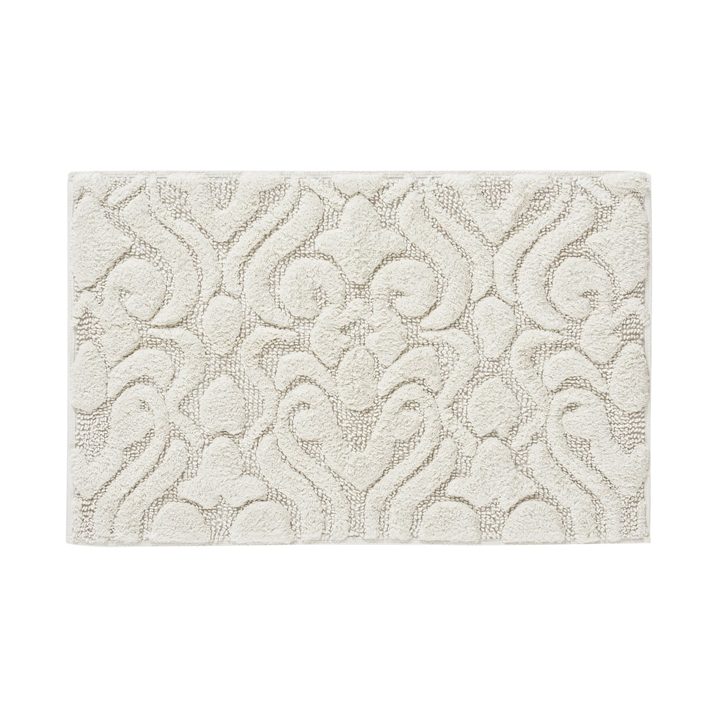 J. Queen New York Lombardi Damask Sculpted Bath Rug