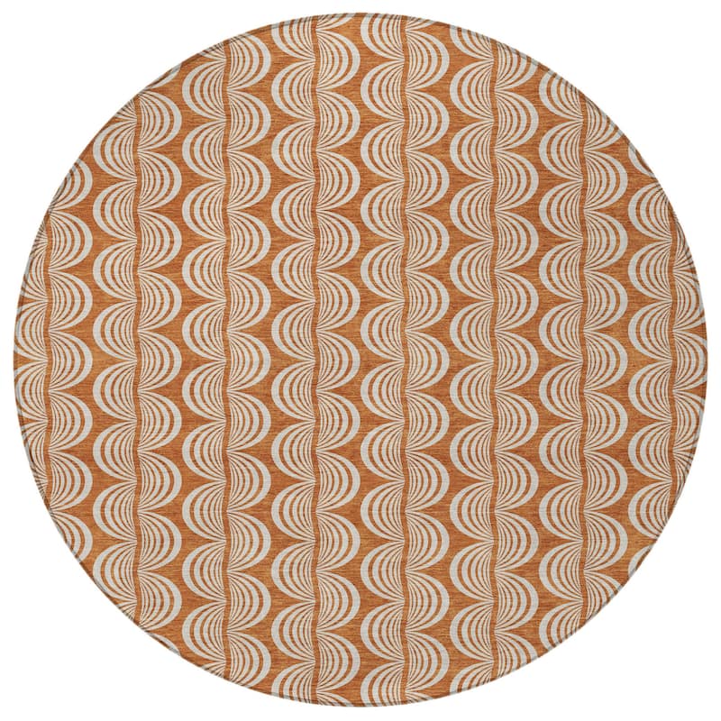 HomeRoots Ogee Transitional Rectangle Outdoor Rug