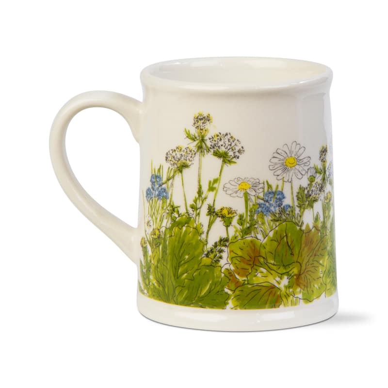 Garden Bunny Ceramic Mug - 18oz Dishwasher Safe Drinkware for Easter - Green Multi - Perfect for Spring Celebrations