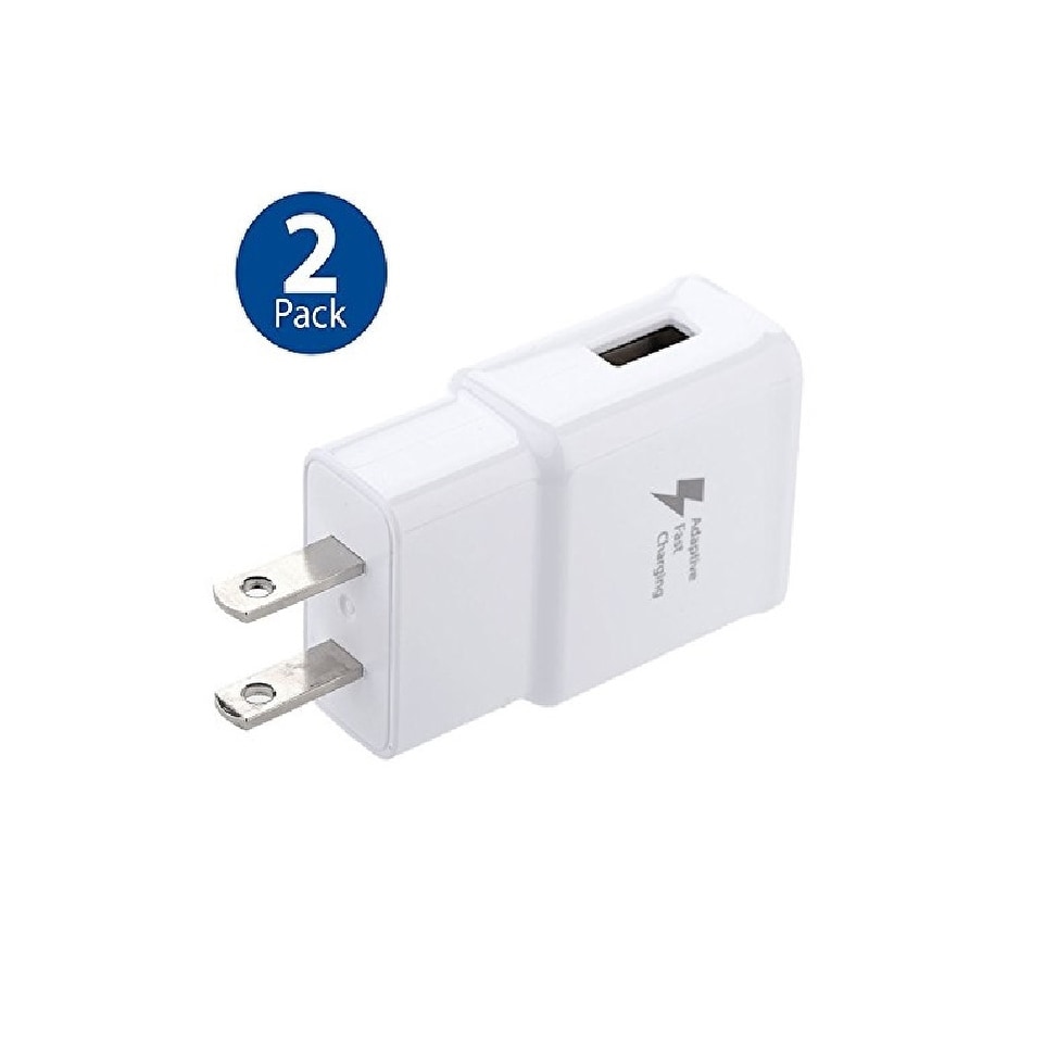 Shop Samsung Original Adaptive Fast Charging Wall Adapter For Galaxy S8 S9 Plus Note 8 White 2 Pack 3 6 X 2 2 X 0 7 Overstock 29081858