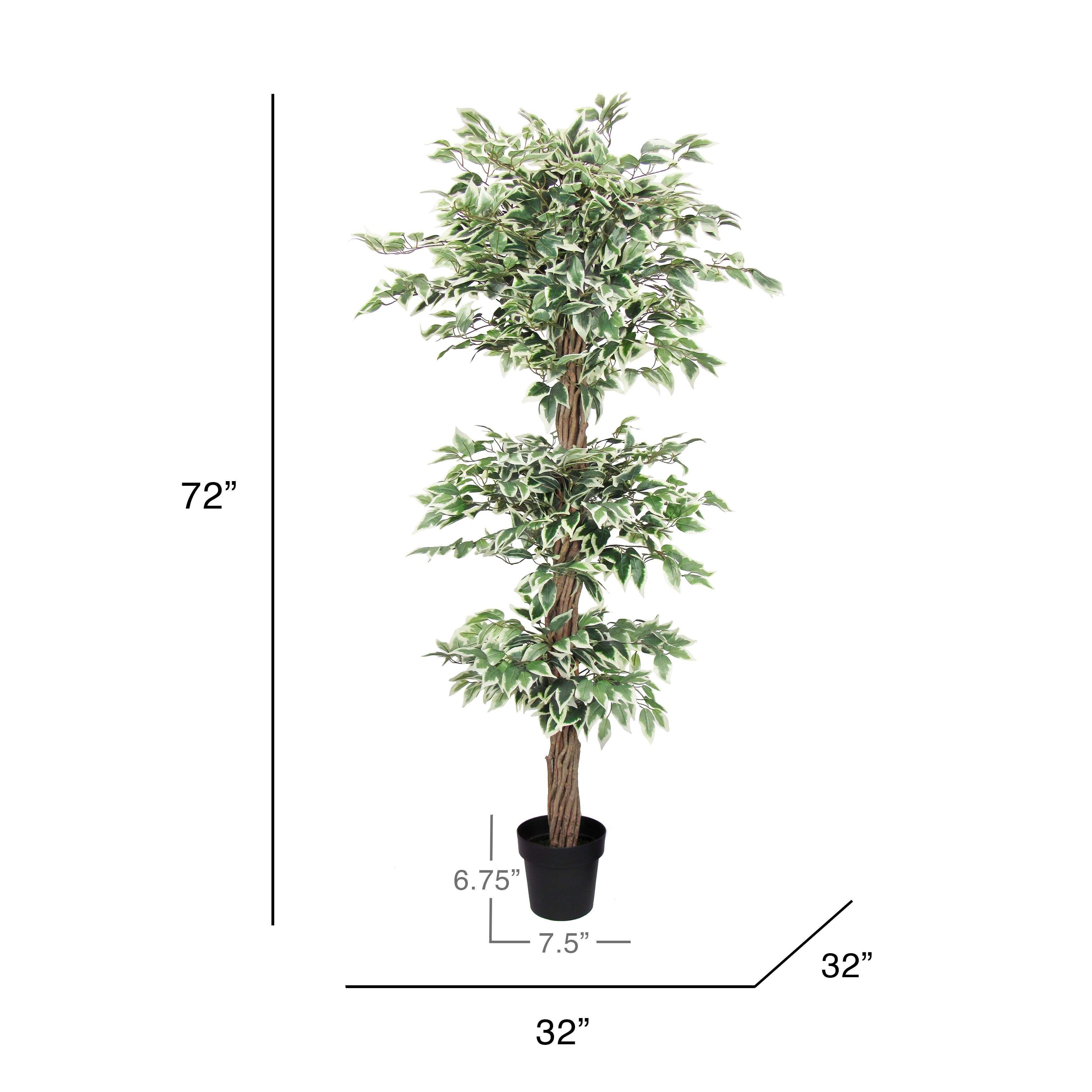 6ft artificial top ficus tree