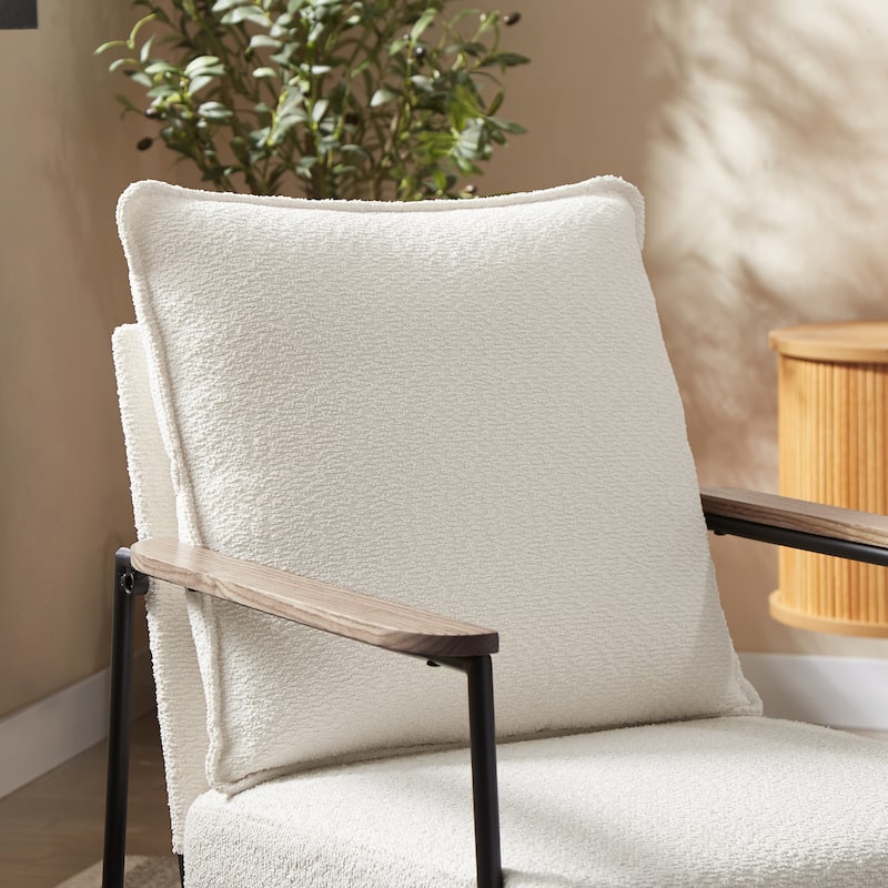 Art Leon Wooden Armrest Accent Chair