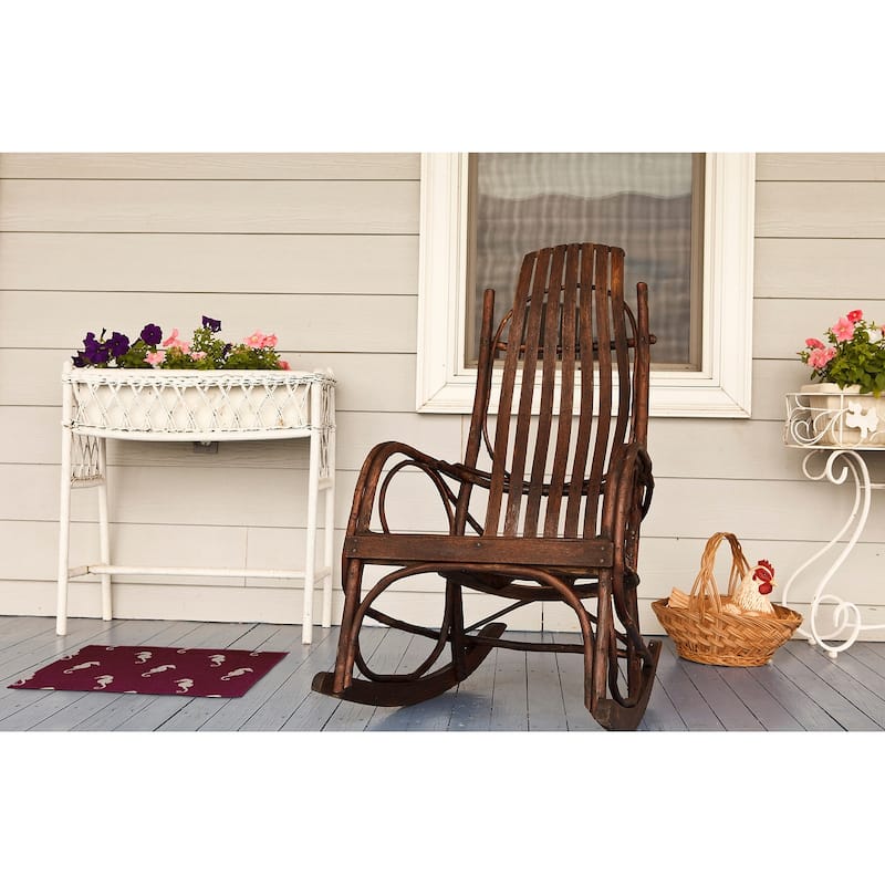 Sea Horses Beach Style Chenille Area Rug