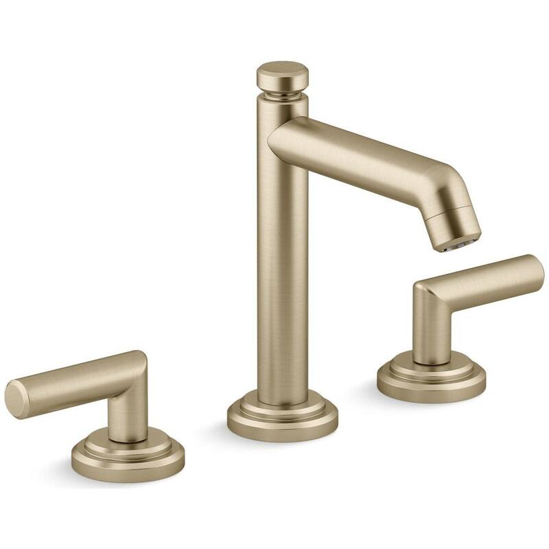 Kallista Pure Paletta 1.2 GPM Widespread Bathroom Faucet with Pop-Up - Brushed French Gold