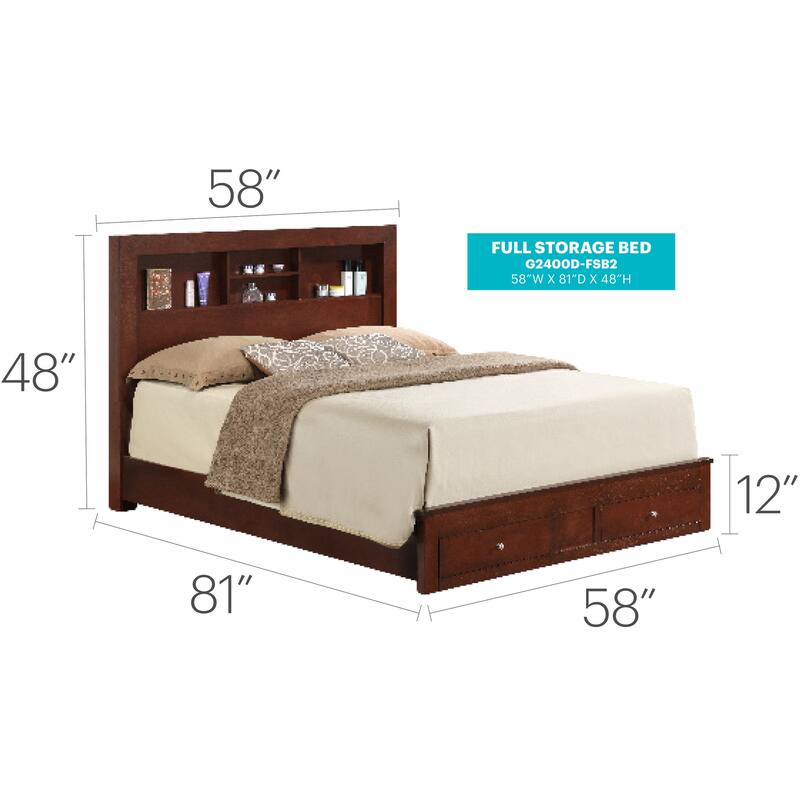 Full Size Transitional Storage Bed with Built-in Organization and DIY Assembly