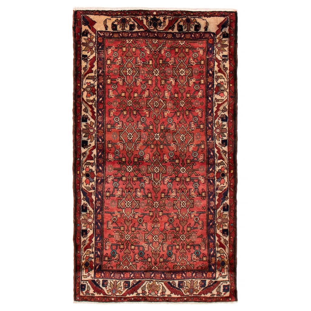 ECARPETGALLERY Hand-knotted Andelz Red Wool Rug - 3'7 x 6'5