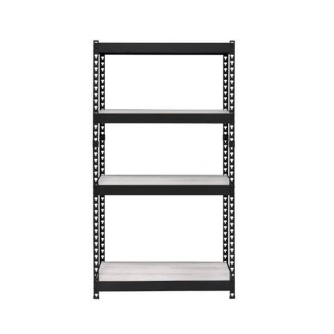 4 Tier Shelf Bookshelf in Natural and Black Finish